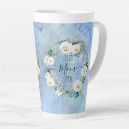 Beste Mutter je Blau Weiße Wasserfarbenwaschmittel Milchtasse