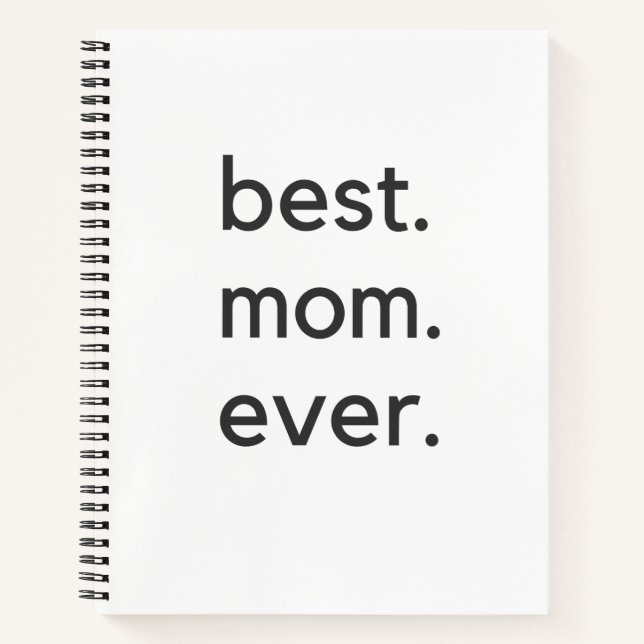 Beste Mutter. je dunkel. Notizbuch (Vorderseite)