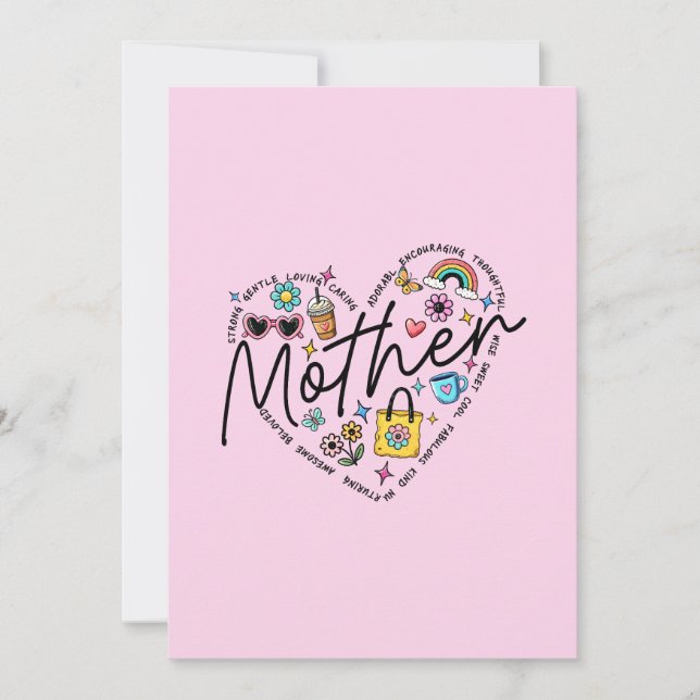 Beste Mutter je Einladung (Vorderseite)