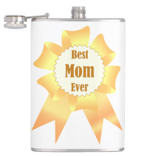 Beste Mutter je Golden Sieger Band Flachmann