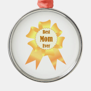 Beste Mutter je Golden Sieger Band Ornament Aus Metall