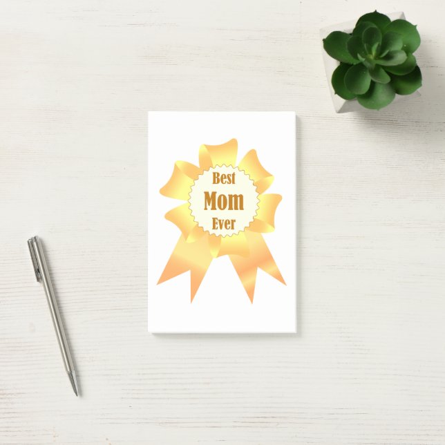 Beste Mutter je Golden Sieger Band Post-it Klebezettel (Büro)