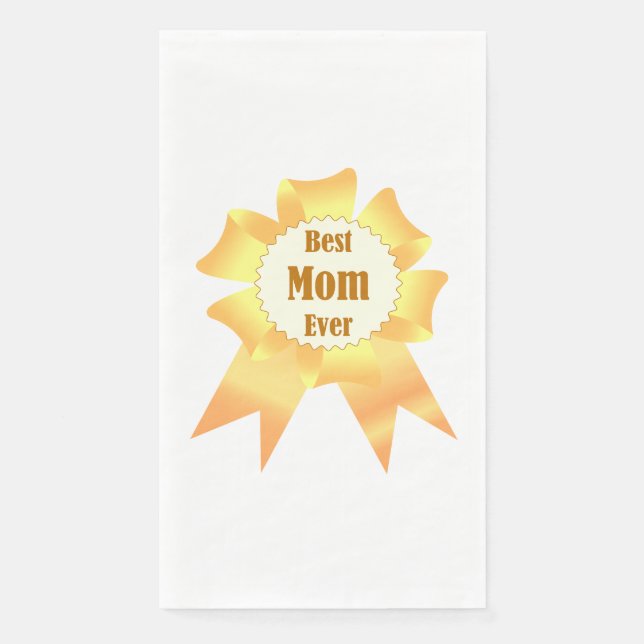 Beste Mutter je Golden Sieger Band Serviette (Vorderseite)