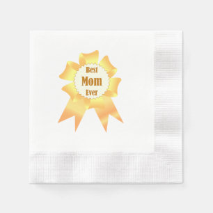 Beste Mutter je Golden Sieger Band Serviette