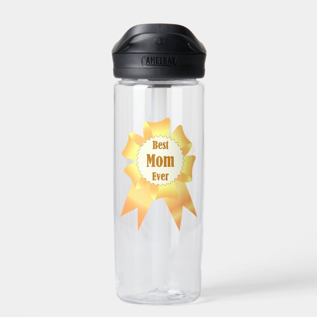 Beste Mutter je Golden Sieger Band Trinkflasche (Rückseite)