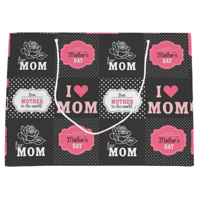 Beste Mutter je Große Geschenktüte (Vorderseite)
