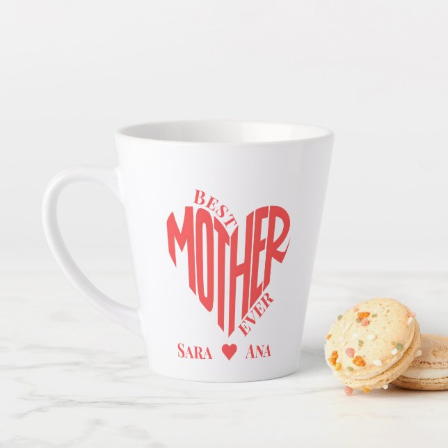 Beste Mutter je Herz Foto - Personalisiertes Gesch Milchtasse (Beispiel)