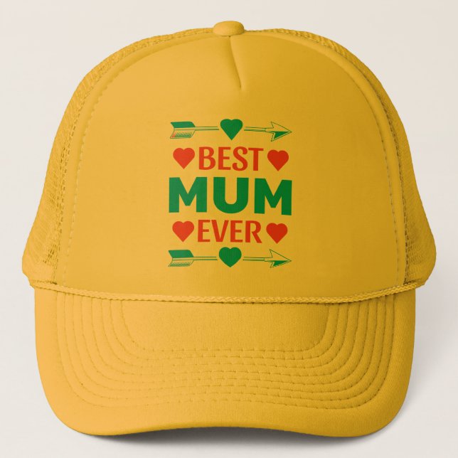 Beste Mutter je, liebe Muttertagsgeschenk Truckerkappe (Vorderseite)
