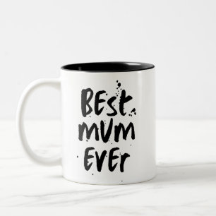 Beste Mutter je Moderne, einfache Muttertag Zweifarbige Tasse
