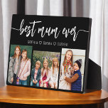 Beste Mutter je - Muttertagsfoto-Collage Fotoplatte<br><div class="desc">Feiern Sie Ihre Mutter mit der "Best Mum Ever" Mother's Day Foto Collage Plaque. Diese personalisierte Plakette besticht durch eine wunderschön gestaltete Collage aus gepflegten Fotos, in der besondere Momente und Erinnerungen eingefangen werden. Die herzliche Nachricht "Beste Mama je" fügt eine liebevolle Touch hinzu. Es ist aus hochwertigen Materialien mit...</div>
