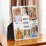 Beste Mutter je - Muttertagsfoto-Collage Fotoplatte<br><div class="desc">Feiern Sie Ihre Mutter mit der "Best Mum Ever" Mother's Day Foto Collage Plaque. Diese personalisierte Plakette besticht durch eine wunderschön gestaltete Collage aus gepflegten Fotos, in der besondere Momente und Erinnerungen eingefangen werden. Die herzliche Nachricht "Best Mum Ever" fügt eine liebevolle Touch hinzu. Es ist aus hochwertigen Materialien mit...</div>