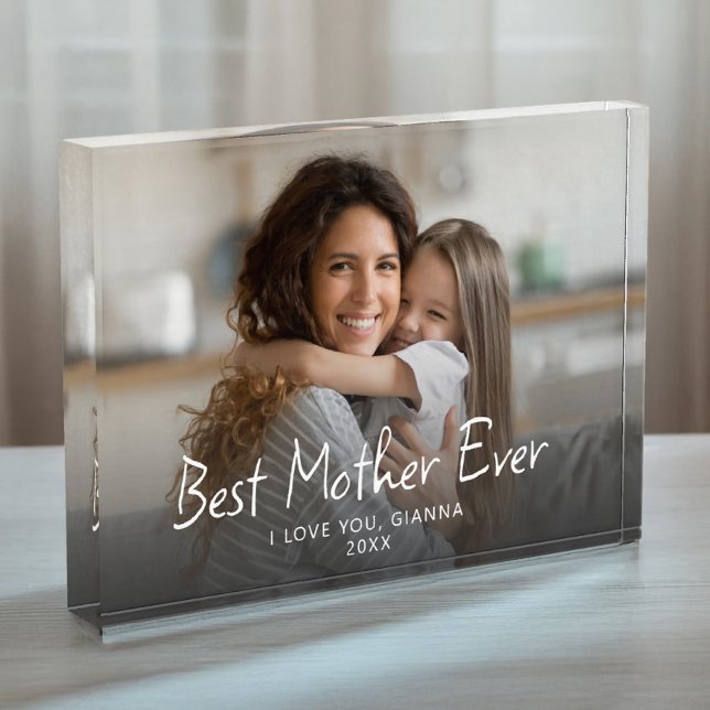 Beste Mutter je Niedlich modern Fotoblock (Best Mother Ever Cute Modern Photo Block)
