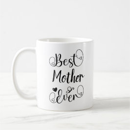 Beste Mutter je oder Text-Typografie-Skript Kaffeetasse