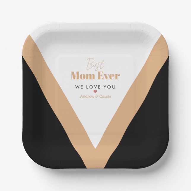 Beste Mutter je Pappteller (Vorderseite)