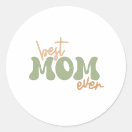 Beste Mutter je Runder Aufkleber