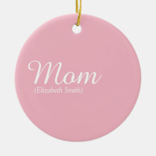 Beste Mutter, Mum, Mutter Definition Rosa Schrift Keramik Ornament