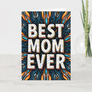Beste-Mutter-Polka-Dot-Kunstkarte Karte