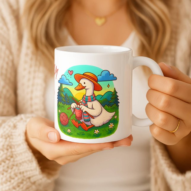 Beste Mutter Süße Strickgans Kaffeetasse (Von Creator hochgeladen)