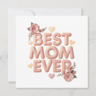 Beste Mutter überhaupt 3D-Blumendesign | Geschenk Einladung