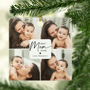 Beste Mutter überhaupt 4 Foto-Collage Personalisie Keramikornament
