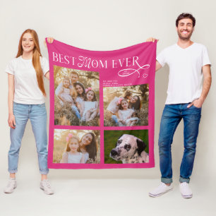Beste Mutter überhaupt 4 Fotos Herz Geschenke zum Fleecedecke