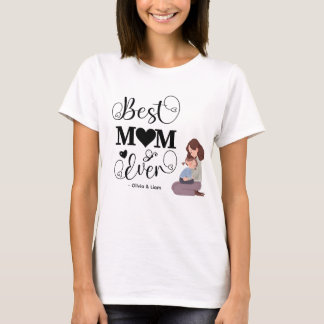 Beste Mutter überhaupt, benutzerdefinierter Name | T-Shirt
