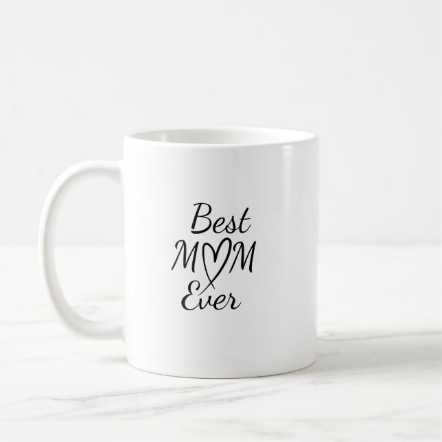 Beste Mutter überhaupt Einfacher Spruch Kaffeetasse (Links)