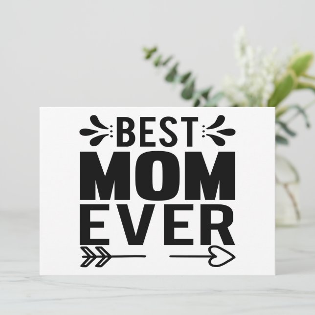 Beste Mutter überhaupt! Einladung (Stehend Vorderseite)