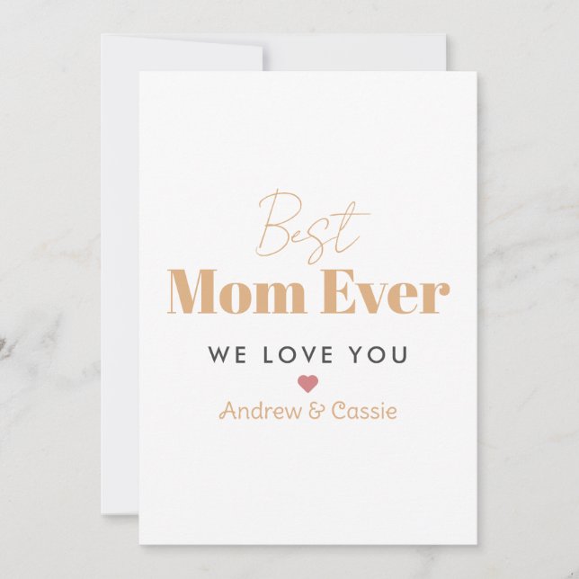 Beste Mutter überhaupt Einladung (Vorderseite)
