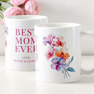 Beste Mutter überhaupt Elegante Blumen Blumen Mutt Kaffeetasse