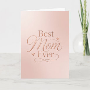Beste Mutter überhaupt Elegante Roségold-Typografi Karte