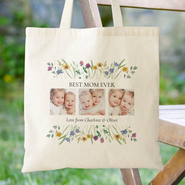 Beste Mutter überhaupt Florales Foto Tragetasche (Von Creator hochgeladen)