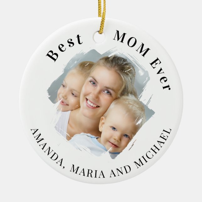Beste Mutter überhaupt Foto  Keramik Ornament (Vorne)
