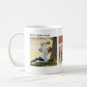 Beste Mutter überhaupt, individuelle drei Fotos Pe Kaffeetasse
