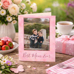 Beste Mutter überhaupt Korallen-Fotokarte Karte