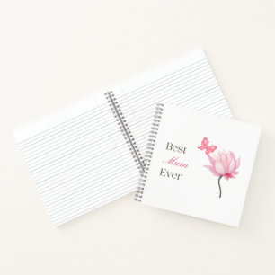 Beste Mutter überhaupt, Lotus und Schmetterling, M Notizbuch