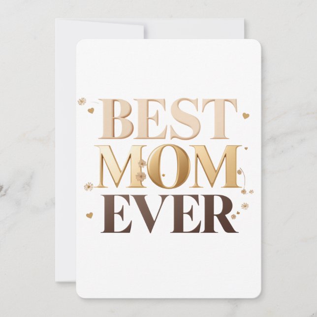 Beste Mutter überhaupt Minimalistisches Design | E Einladung (Vorderseite)