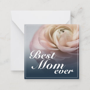 Beste Mutter überhaupt mit großer rosa Rose Mitteilungskarte