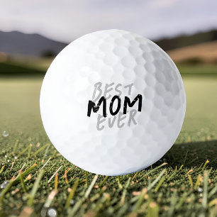Beste Mutter überhaupt Moderne schwarze und graue Golfball