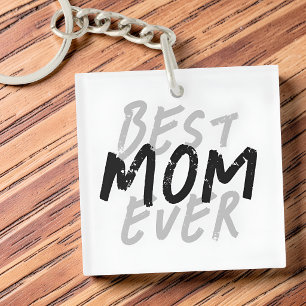 Beste Mutter überhaupt Moderne schwarze und graue  Schlüsselanhänger