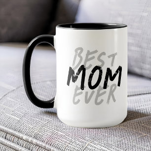 Beste Mutter überhaupt Moderne schwarze und graue Tasse