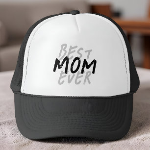 Beste Mutter überhaupt Moderne schwarze und graue Truckerkappe