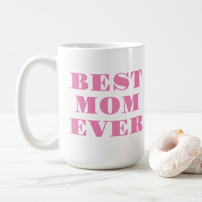 Beste Mutter überhaupt Moderne Typografie Mutterta Kaffeetasse (Mit Donut)