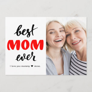 Beste Mutter überhaupt modernes Muttertagsfoto Karte
