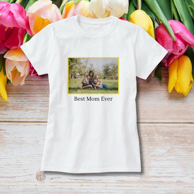 Beste Mutter überhaupt Muttertagsfoto T-Shirt (Von Creator hochgeladen)