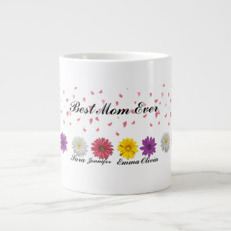 Beste Mutter überhaupt Personalisiertes florales G Jumbo-Tasse