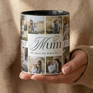 Beste Mutter überhaupt Personalisiertes Fotocollag Tasse