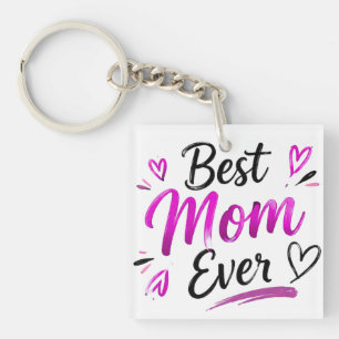 Beste Mutter überhaupt Rosa Herz Schlüsselanhänger