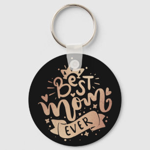 Beste Mutter überhaupt Rose Gold Schwarz Handlette Schlüsselanhänger