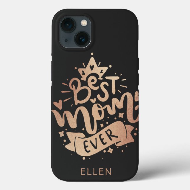 Beste Mutter überhaupt Roségold Custom Name Mutter Case-Mate iPhone Hülle (Rückseite)